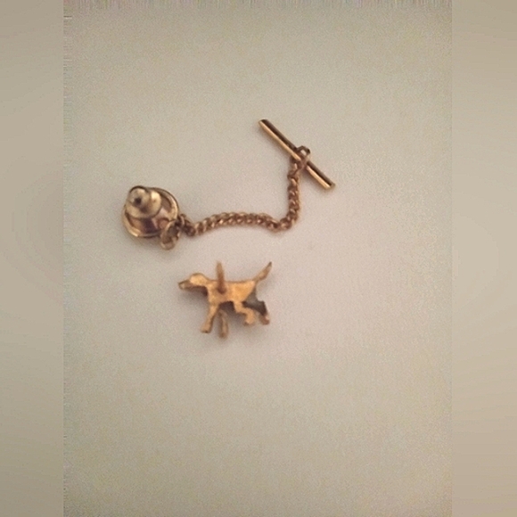 TieTack Vintage Irish Setter Golden Retriever Hunting Dog Groomer Gift - Picture 2 of 4